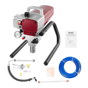 1800W Airless Wall Paint Sprayer with Pipe, Adjustable Spray Pressure Airless Spray Gun Machine